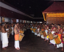 Kerala folk artistes present musical rendition during Navaratri at Dharmasthala